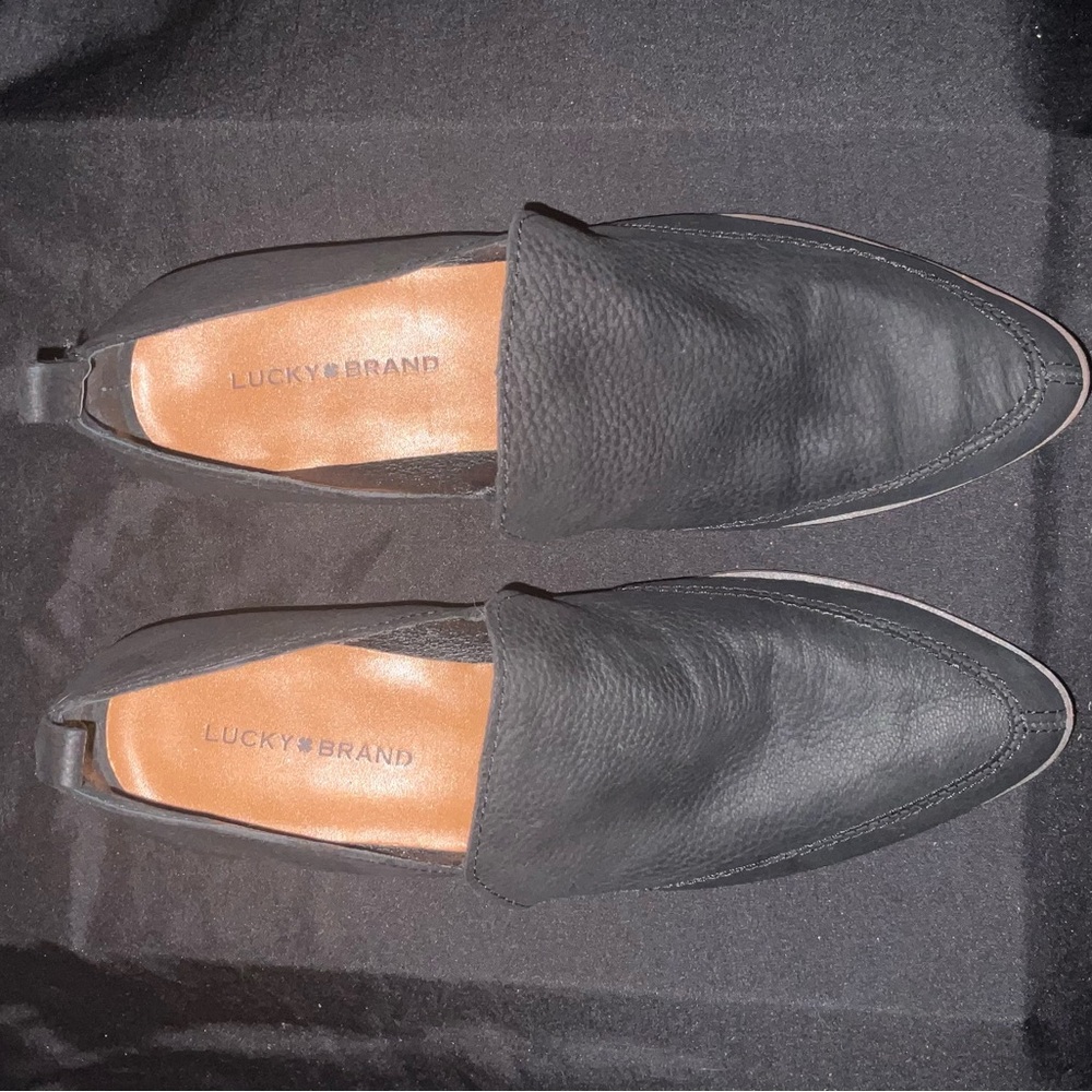 Lucky Brand Black Leather Loafers